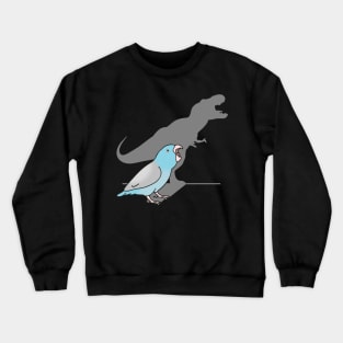 T-rex shadow - blue fallow parrotlet Crewneck Sweatshirt